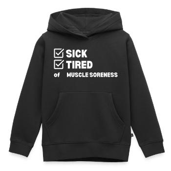 En avoir assez - Sweat Premium à capuche enfant bio - noir - Devant - AI Model Kid Male (0cm)