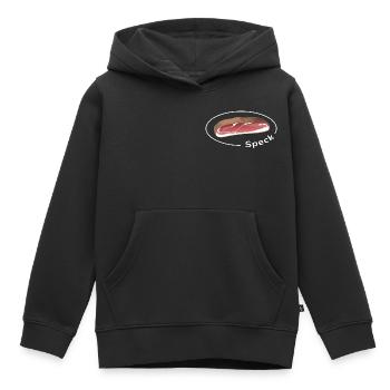 Speck mit Schrift - Kinder Premium Organic Hoodie - Schwarz - Vorne - AI Model Kid Male (0cm)