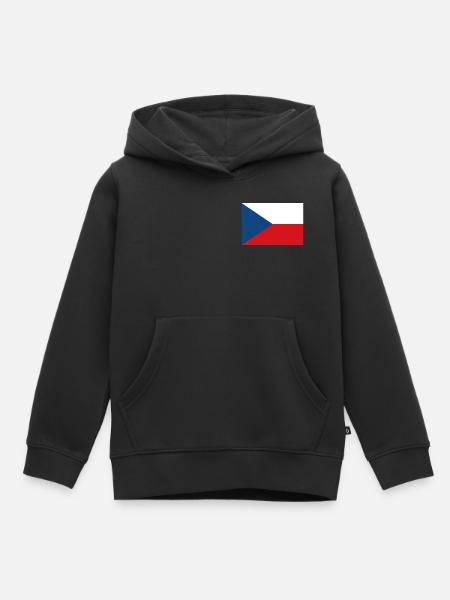 Tschechien Flagge - Kinder Premium Organic Hoodie - Schwarz