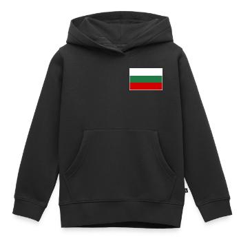 Drapeau de la Bulgarie - Sweat Premium à capuche enfant bio - noir - Devant - AI Model Kid Male (0cm)