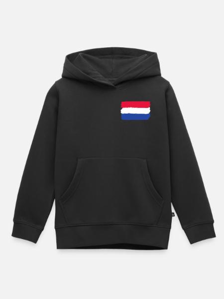 Holland Flagge used look - Kinder Premium Organic Hoodie - Schwarz