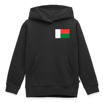 Drapeau de Madagascar - Sweat Premium à capuche enfant bio - noir - Devant - AI Model Kid Male (0cm)