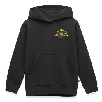 Bach seal / monogram / coat of arms / insignia, gold - Kids Premium Organic Hoodie - black - Front - AI Model Kid Male (0cm)