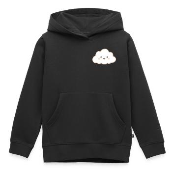 nuage - Sweat Premium à capuche enfant bio - noir - Devant - AI Model Kid Male (0cm)