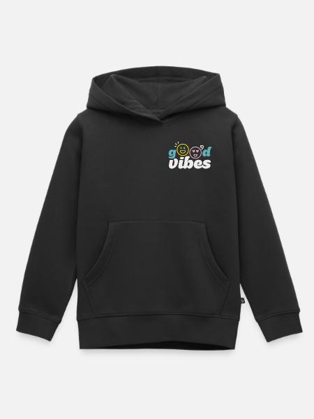 good_vibes - Sweat Premium à capuche enfant bio - noir