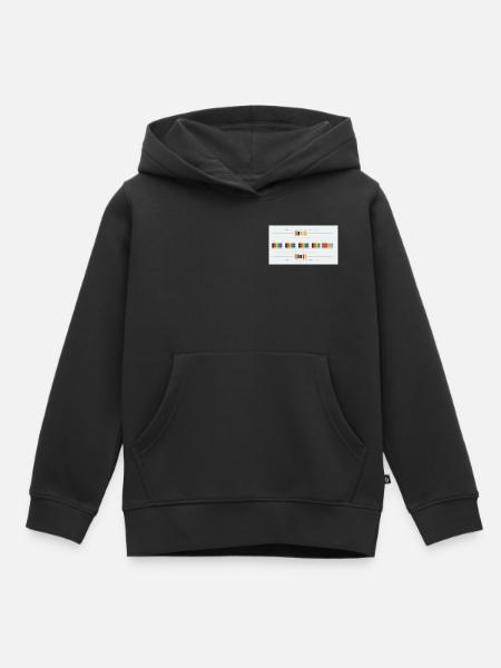 Widerstandstabelle - Kinder Premium Organic Hoodie - Schwarz