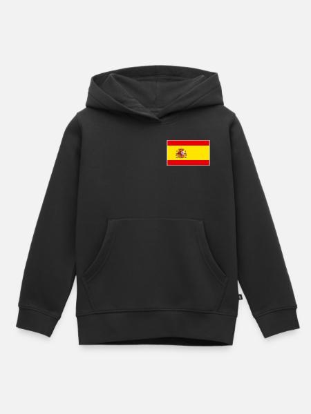Spain Flag - Kinder Premium Organic Hoodie - Schwarz