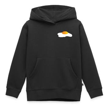 Spiegelei Minimal-Icon Gelborange - Kinder Premium Organic Hoodie - Schwarz - Vorne - AI Model Kid Male (0cm)