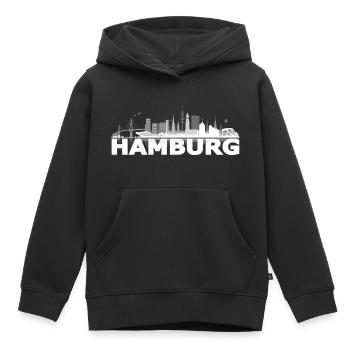 waterkant05_02hell - Kids Premium Organic Hoodie - black - Front - AI Model Kid Male (0cm)