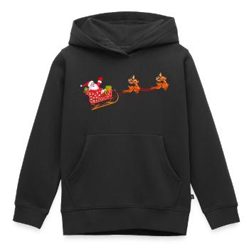 Santa Claus Weihnachten - Kinder Premium Organic Hoodie - Schwarz - Vorne - AI Model Kid Male (0cm)