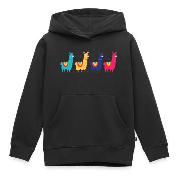 Alpaka - Kinder Premium Organic Hoodie - Schwarz - Vorne - AI Model Kid Male (0cm)
