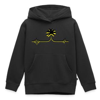 palme puls - Kinder Premium Organic Hoodie - Schwarz - Vorne - AI Model Kid Male (0cm)