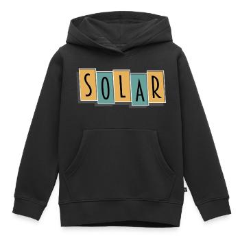 Solar | Hotelanzeiger - Kinder Premium Organic Hoodie - Schwarz - Vorne - AI Model Kid Male (0cm)