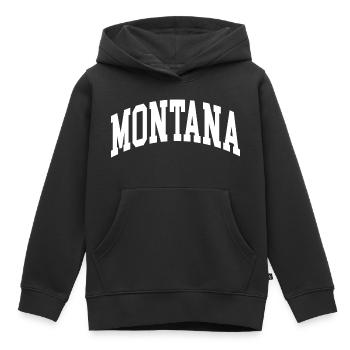 Montana - Sweat Premium à capuche enfant bio - noir - Devant - AI Model Kid Male (0cm)