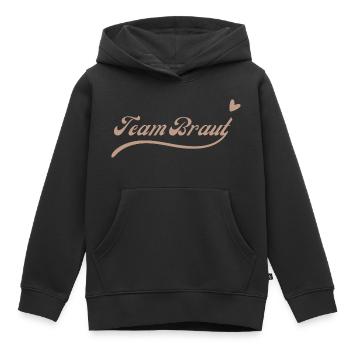 Team Braut -team de la mariée - Sweat Premium à capuche enfant bio - noir - Devant - AI Model Kid Male (0cm)