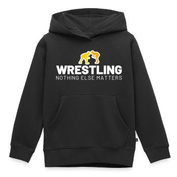 LUTTER rien d’autre n’a d’importance - Sweat Premium à capuche enfant bio - noir - Devant - AI Model Kid Male (0cm)