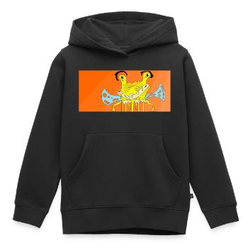 Gare de Lyon - Sweat Premium à capuche enfant bio - noir - Devant - AI Model Kid Male (0cm)