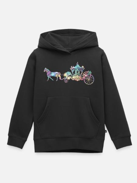 Silhouette der Kutsche - Kinder Premium Organic Hoodie - Schwarz