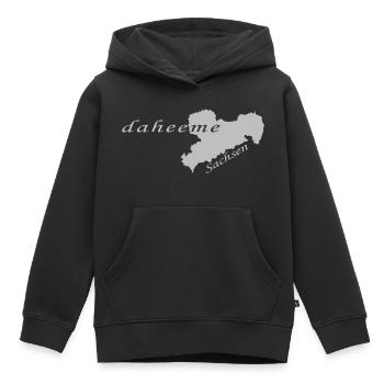 Daheeme - Zu Hause - Sächsisch - Kinder Premium Organic Hoodie - Schwarz - Vorne - AI Model Kid Male (0cm)