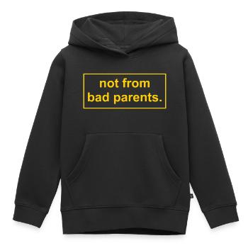 pas de mauvais parents - Sweat Premium à capuche enfant bio - noir - Devant - AI Model Kid Male (0cm)