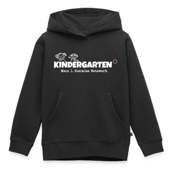 Kindergarten Soziales Netzwerk - Kinder Premium Organic Hoodie - Schwarz - Vorne - AI Model Kid Male (0cm)