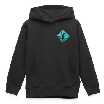 cascade scooter trick scooter - Sweat Premium à capuche enfant bio - noir - Devant - AI Model Kid Male (0cm)