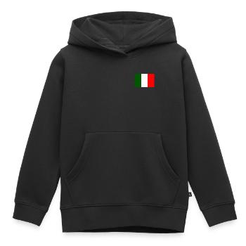 italienische Flagge - Kinder Premium Organic Hoodie - Schwarz - Vorne - AI Model Kid Male (0cm)