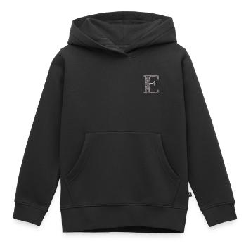 Mandala Monogram Initial in Dusky Pink - Letter E - Kids Premium Organic Hoodie - black - Front - AI Model Kid Male (0cm)