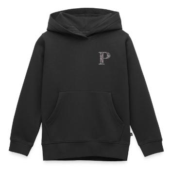 Mandala Monogram Initial in Dusky Pink - Letter P - Kids Premium Organic Hoodie - black - Front - AI Model Kid Male (0cm)