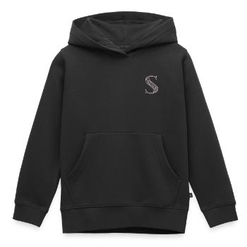 Mandala Monogram Initial in Dusky Pink - Letter S - Kids Premium Organic Hoodie - black - Front - AI Model Kid Male (0cm)