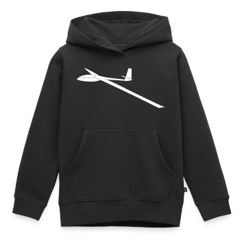 FK3 planeur pilote planeur planeur - Sweat Premium à capuche enfant bio - noir - Devant - AI Model Kid Male (0cm)