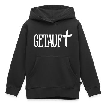 Getauft Taufe Christentum - Kinder Premium Organic Hoodie - Schwarz - Vorne - AI Model Kid Male (0cm)