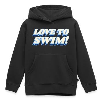 Aimer nager - Sweat Premium à capuche enfant bio - noir - Devant - AI Model Kid Male (0cm)