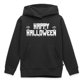 Fröhliches Halloween. Fröhliches Halloween. - Kinder Premium Organic Hoodie - Schwarz - Vorne - AI Model Kid Male (0cm)