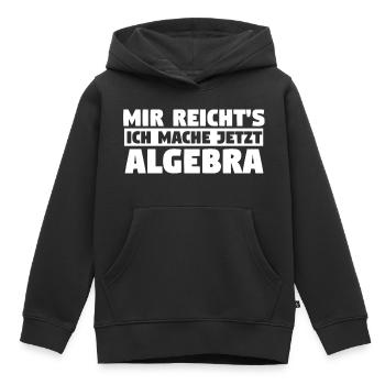 Mathematik Mathe Rechnen Algebra - Kinder Premium Organic Hoodie - Schwarz - Vorne - AI Model Kid Male (0cm)