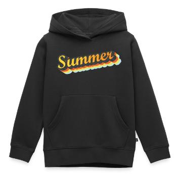 Summer - Kinder Premium Organic Hoodie - Schwarz - Vorne - AI Model Kid Male (0cm)