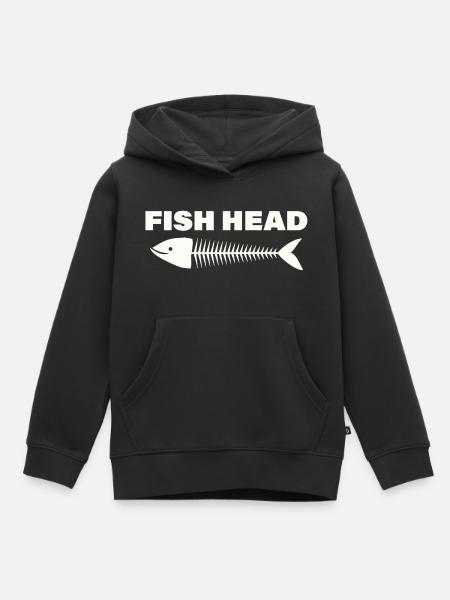 FISH HEAD - Kinder Premium Organic Hoodie - Schwarz