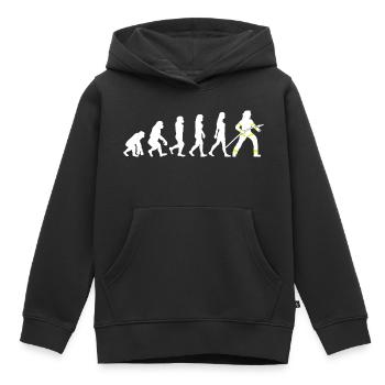 Pompiers Femmes Pompiers Evolution - Sweat Premium à capuche enfant bio - noir - Devant - AI Model Kid Male (0cm)