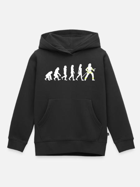 Feuerwehrfrau Damen Feuerwehr Evolution - Kinder Premium Organic Hoodie - Schwarz