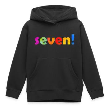 SIEBEN 7 JAHRE 7. GEBURTSTAG - Kinder Premium Organic Hoodie - Schwarz - Vorne - AI Model Kid Male (0cm)