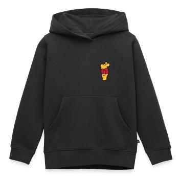 kind bar - Sweat Premium à capuche enfant bio - noir - Devant - AI Model Kid Male (0cm)
