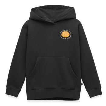 Semml mit Schrift - Kinder Premium Organic Hoodie - Schwarz - Vorne - AI Model Kid Male (0cm)