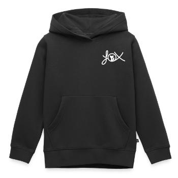 Fox Clothing Brand - Kids Premium Organic Hoodie - black - Front - AI Model Kid Male (0cm)