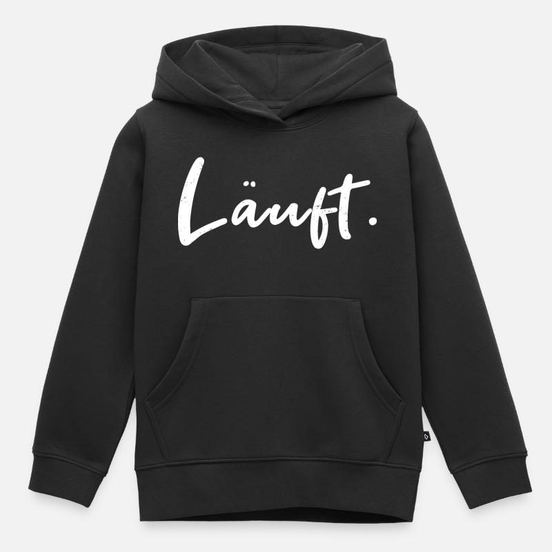 Score. – Déclaration de lettrage à la main - Sweat Premium à capuche enfant bio - noir