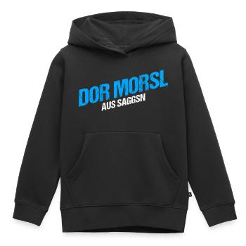 Der Marcel aus Sachsen - Kinder Premium Organic Hoodie - Schwarz - Vorne - AI Model Kid Male (0cm)