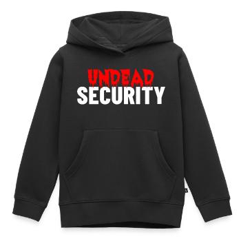 Halloween Undead Security - Kinder Premium Organic Hoodie - Schwarz - Vorne - AI Model Kid Male (0cm)