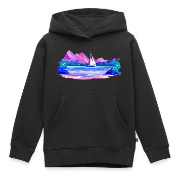 Sailing Sailing Sailing Sailing Sailboat - Kids Premium Organic Hoodie - black - Front - AI Model Kid Male (0cm)