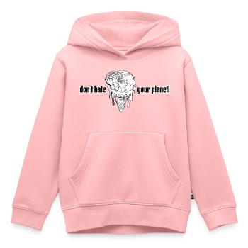Planète // Illustration - Sweat Premium à capuche enfant bio - rose - Devant - AI Model Kid Female (0cm)