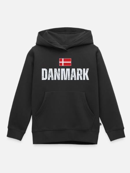 Dänischer Stolz, stolzer Däne - Kinder Premium Organic Hoodie - Schwarz
