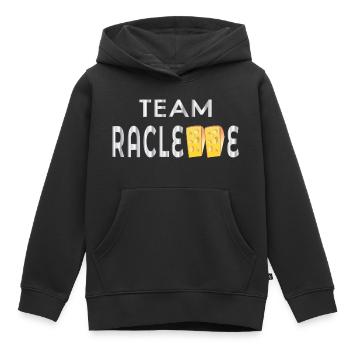 Team Raclette Käse - Kinder Premium Organic Hoodie - Schwarz - Vorne - AI Model Kid Male (0cm)